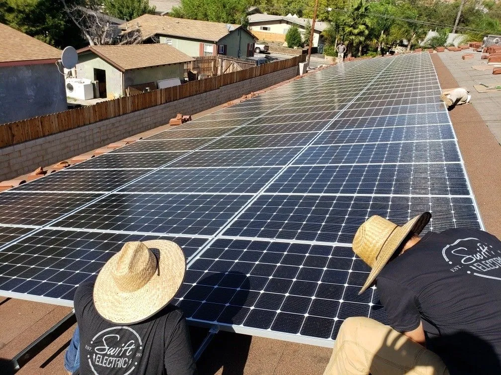 Solar panel installation by Swift Electric in Ventura, CA